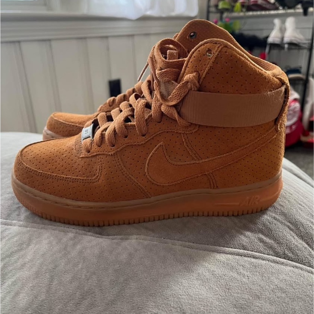 Nike High-Top Sneakers in Warm Brown